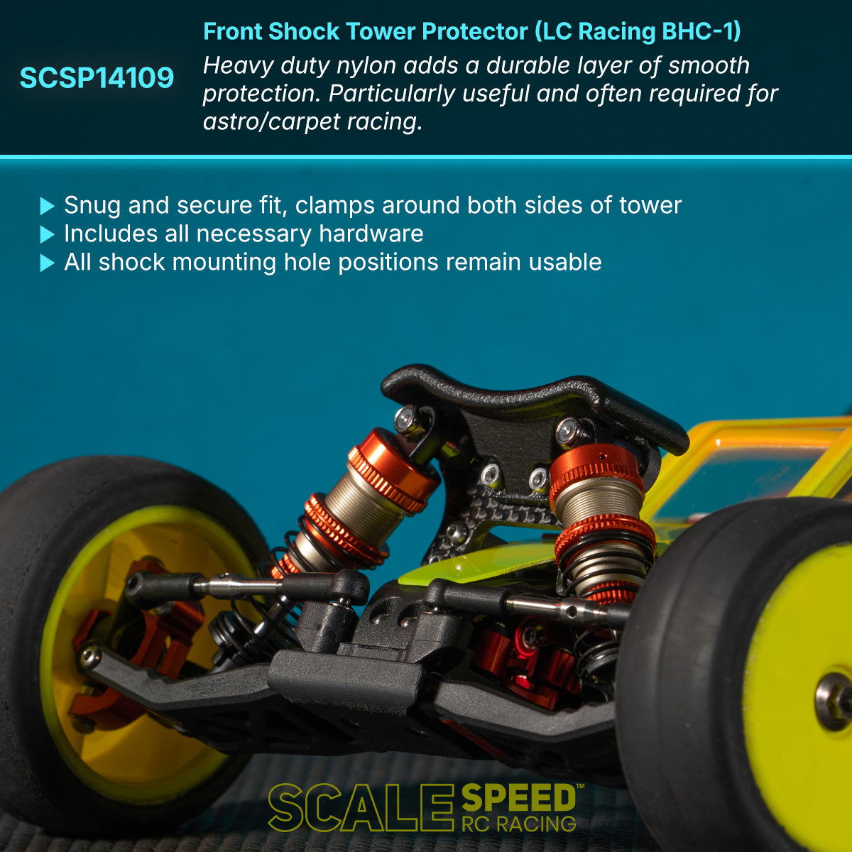 Front view of BHC-1 with nylon shock tower protector installed