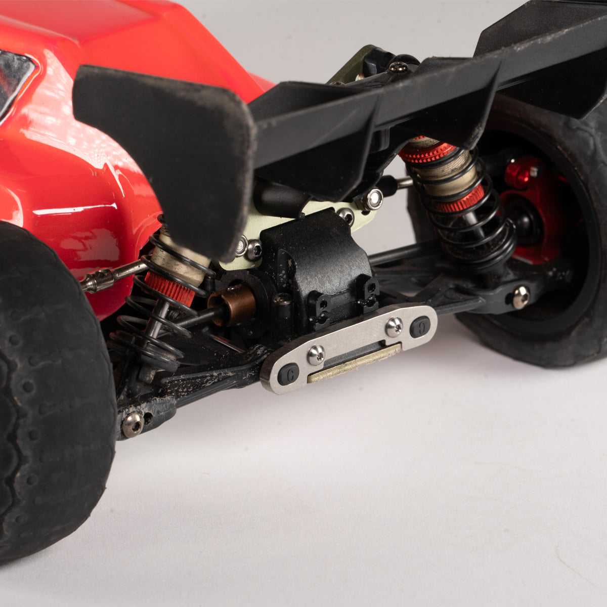 Rear view of EMB-1 with titanium suspension mount installed