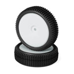 L5071 BHC-1 Front Wheels/Tires, Off-Road, Pre-Mounted, White, Yellow Compound (2pcs)