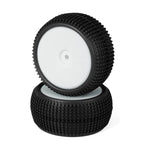 L5072 BHC-1 Rear Wheels/Tires, Off-Road, Pre-Mounted, White, Yellow Compound (2pcs)