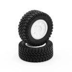 L6267 Short Course Truck Wheels/Tires, Pre-Mounted, White (2pcs)