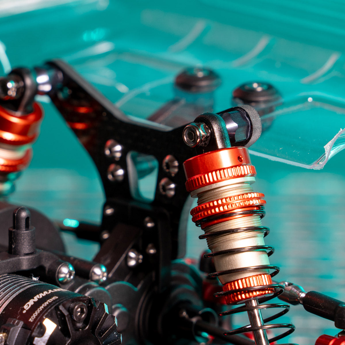 7075 Aluminum Shock Standoff Set (LC Racing BHC/EMB Series, LC12B1)