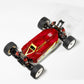 LC Racing LC12B1 1/12 scale RC buggy red and yellow design top angle view