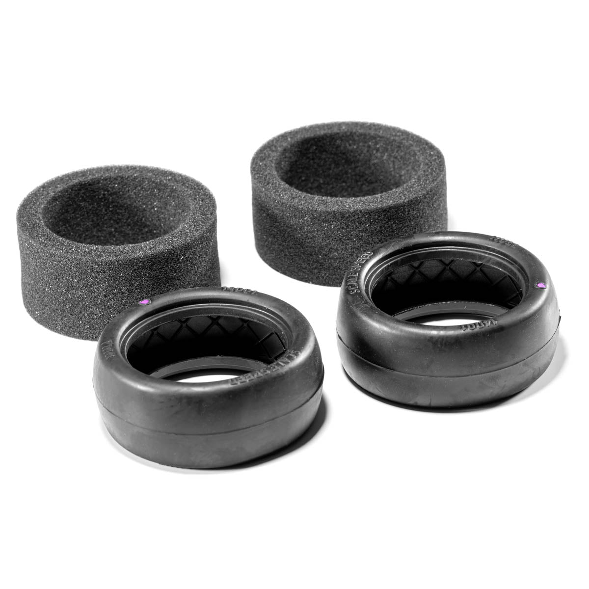 Scale Speed Null 1/12 - 1/14 Buggy Tires/Inserts, 4WD, Front/Rear (2 qty)