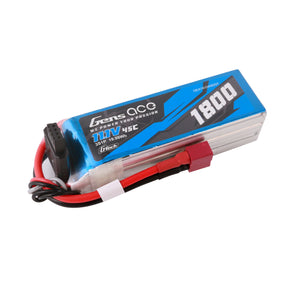 Gens Ace 1800 mAh 3S 11.1V 45C G-Tech LiPo Battery Pack with T-Plug