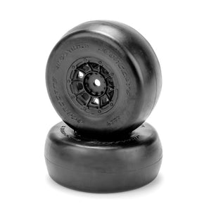 JConcepts Smoothie 2 Wheels/Tires, Pre-Mounted, Black, G3 Compound (2 pcs) (Mojave Grom)