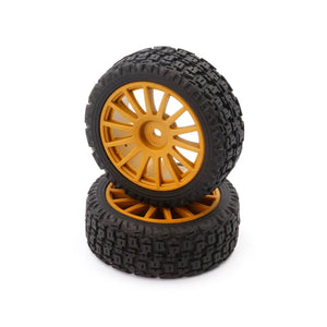 L6265 Rally Wheels/Tires, Pre-Mounted, 14-Spoke, Gold (2pcs)