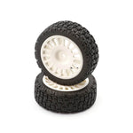 L6266 Rally Wheels/Tires, Pre-Mounted, 18-Spoke, White (2pcs)