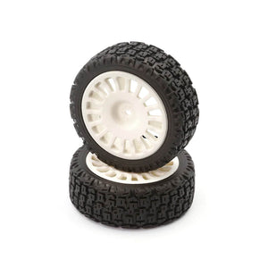 L6266 Rally Wheels/Tires, Pre-Mounted, 18-Spoke, White (2pcs)