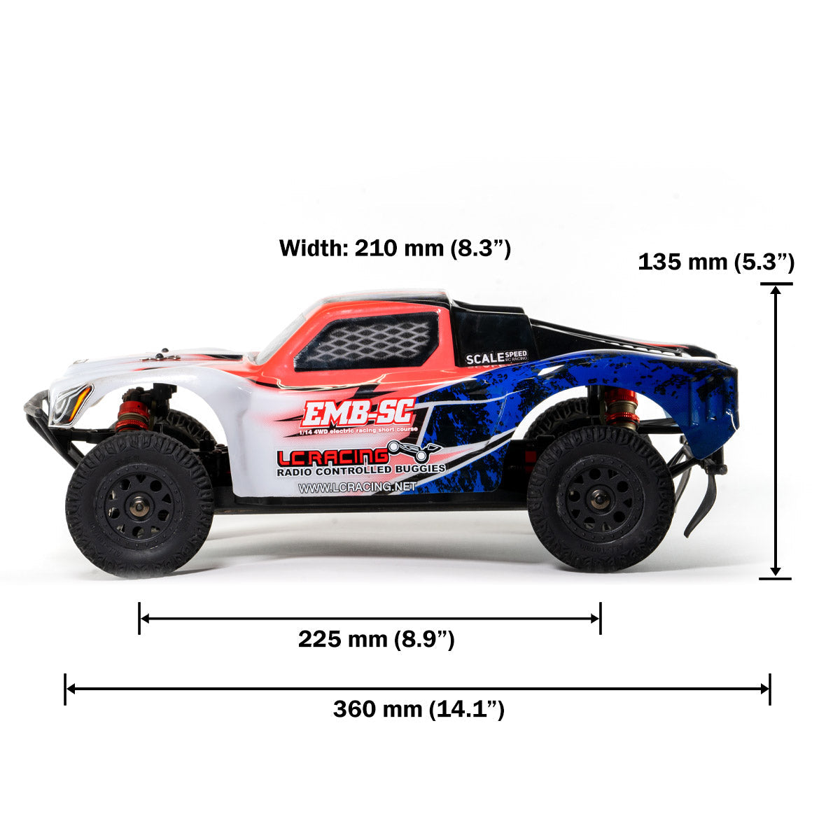 LC Racing 1/14 EMB-SC Brushless 4WD Short Course Truck (RTR)
