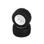 L6255 MT Wheels/Tires, Pre-Mounted, White (2pcs)