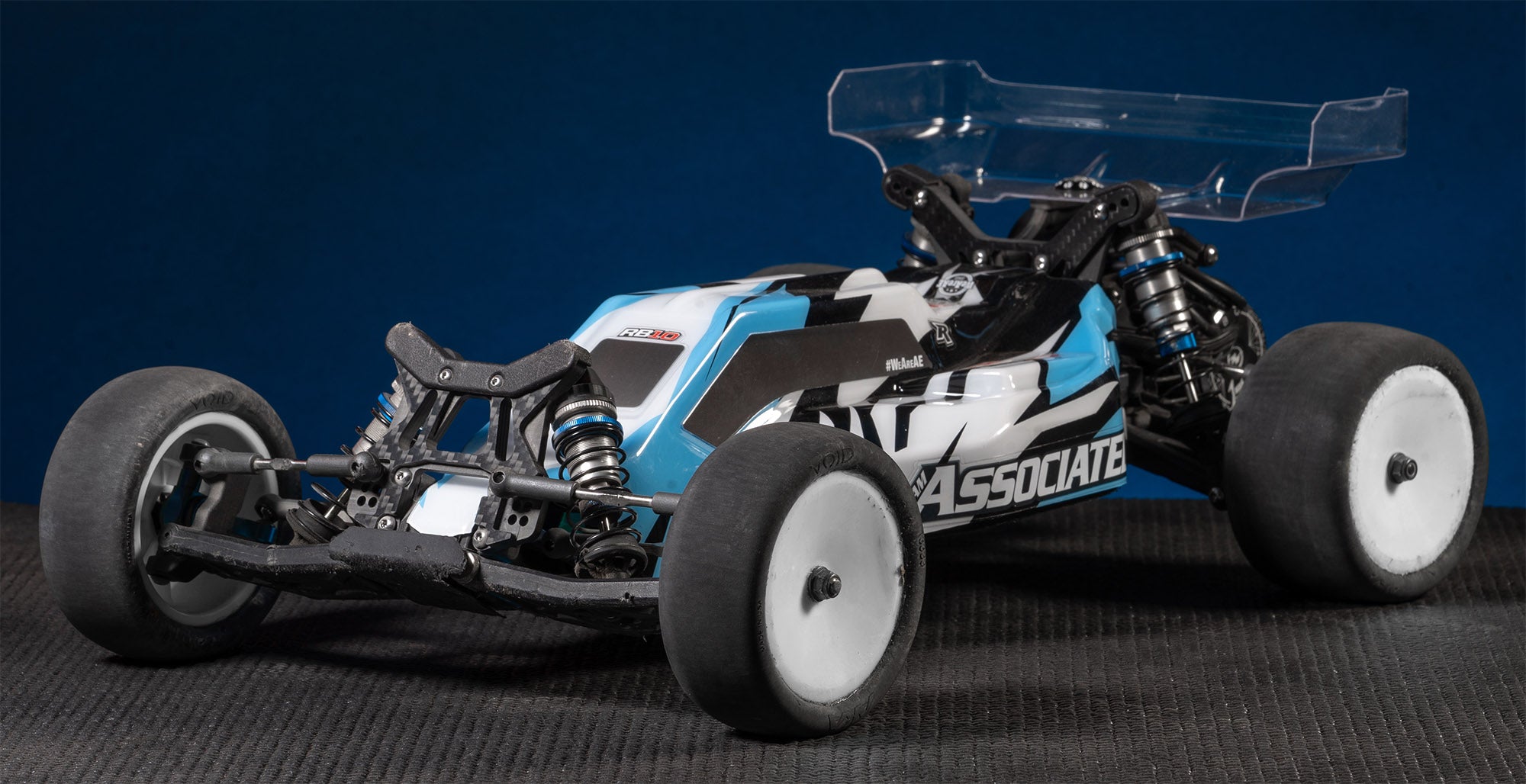 Associated RB10 with front and rear carbon fiber shock towers